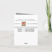 Carte De Remerciements Tuxedo - Remerciements de mariage de la part des d (Dos)