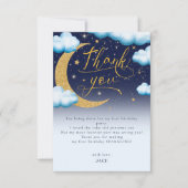 Carte De Remerciements Twinkle Little Star Boy Premier Anniversaire Remer (Devant)