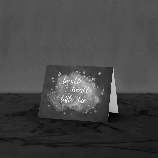 Carte De Remerciements Twinkle Little Star | Gris de charbon et argent