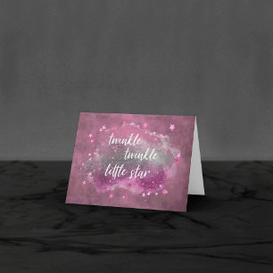 Carte De Remerciements Twinkle Little Star Mauve rose argent gris photo