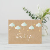 Carte De Remerciements Twinkle Twinkle Little Star Baby shower (Debout devant)