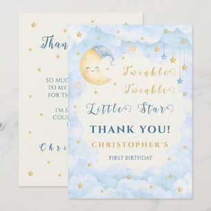 Carte De Remerciements Twinkle Twinkle Little Star Premier Anniversaire B
