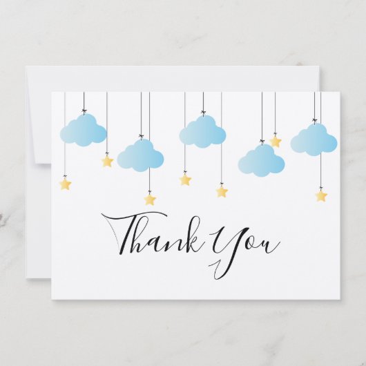 Carte De Remerciements Twinkle Twinkle Little Star Rustic Boho (Devant)