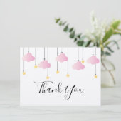 Carte De Remerciements Twinkle Twinkle Little Star Rustic Boho (Debout devant)