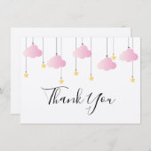 Carte De Remerciements Twinkle Twinkle Little Star Rustic Boho (Devant / Derrière)