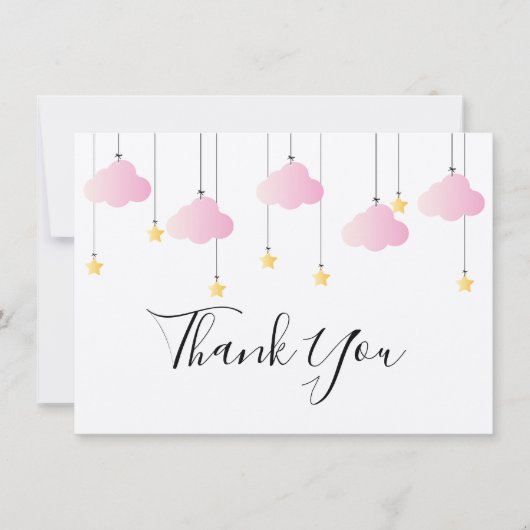 Carte De Remerciements Twinkle Twinkle Little Star Rustic Boho (Devant)