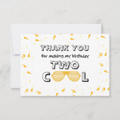 Carte De Remerciements TWO Cool Sunglass 2e Anniversaire (Devant)