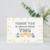 Carte De Remerciements TWO Cool Sunglass 2e Anniversaire (Debout devant)