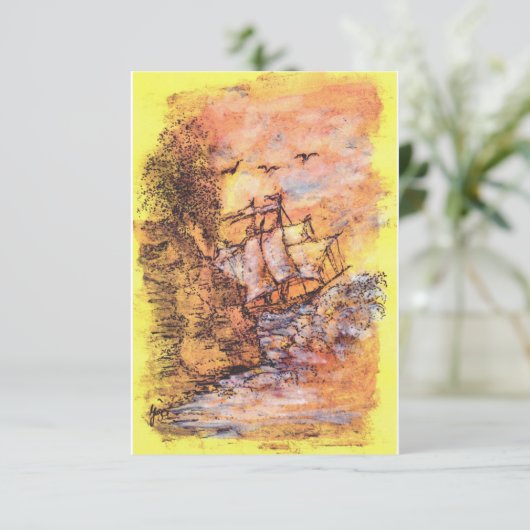 Carte De Remerciements Type moderne (Debout devant)