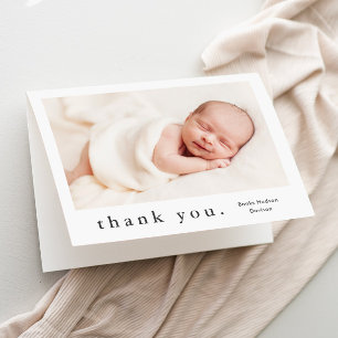 Carte De Remerciements Type Photo Simple Bébé