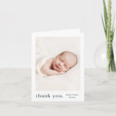 Carte De Remerciements Type Simple Photo Bébé (Devant)