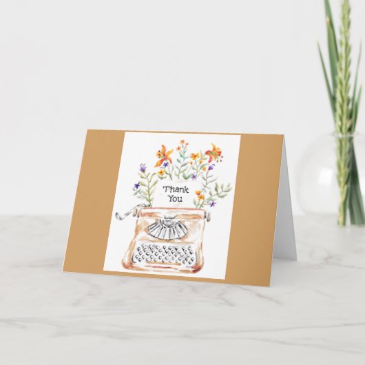 Carte De Remerciements Typewriter Thanks Greeting Card (Devant)