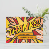 Carte De Remerciements Typographie amusante moderne (Debout devant)