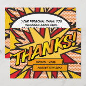 Carte De Remerciements Typographie amusante moderne (Devant / Derrière)