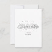 Carte De Remerciements Typographie d'arc photo moderne Graduation (Dos)