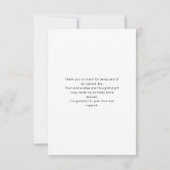 Carte De Remerciements Typographie de script moderne Photo d'anniversaire (Dos)