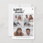 Carte De Remerciements Typographie décontractée moderne 4 photo collage m (Devant)