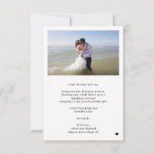 Carte De Remerciements Typographie décontractée moderne 4 photo collage m (Dos)