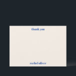 Carte De Remerciements Typographie en gras bleu ivoire Bat mitzvah person<br><div class="desc">Typographie en gras bleu ivoire coutume Carte de remerciements Bat mitzvah</div>