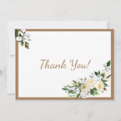 Carte De Remerciements Typographie florale moderne (Devant)