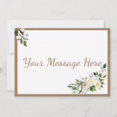 Carte De Remerciements Typographie florale moderne (Dos)