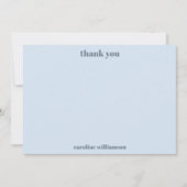 Carte De Remerciements Typographie Gras Bleu Clair Moderne Anniversaire N (Devant)