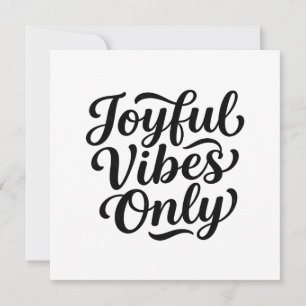 Carte De Remerciements Typographie Joyeuses Vibrations