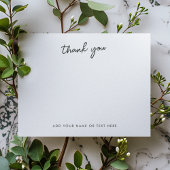 Carte de remerciements | Typographie minimale blan