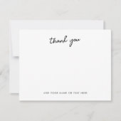 Carte de remerciements | Typographie minimale blan (Devant)