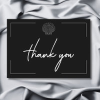 Typographie minimale Mariage de coquillage noir et