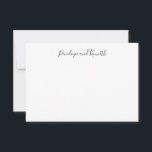Carte De Remerciements Typographie minimaliste moderne noir blanc<br><div class="desc">Carte de remerciements minimaliste moderne de typographie noir blanc</div>
