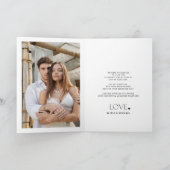 Carte De Remerciements Typographie moderne 2 mariage photo plié (Intérieur)