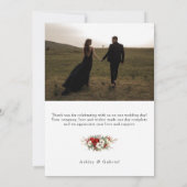 Carte De Remerciements Typographie Moderne Élégante Photo (Dos)