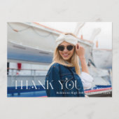 Carte De Remerciements Typographie moderne et élégant Diplôme Photo (Devant)