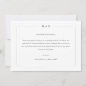 Carte De Remerciements Typographie moderne Simple Elégant Mariage Photo (Dos)