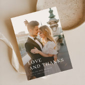 Carte De Remerciements Typographie moderne Simple superposition Mariage p