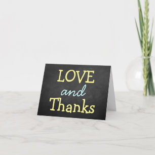 Carte De Remerciements Typographie Moderne sur Tableau Mariage Remercieme