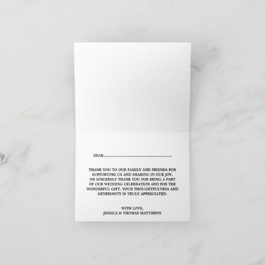 Carte De Remerciements Typographie moderne sur tableau noir pour remercie (Intérieur)