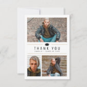 Carte De Remerciements Typographie simple moderne 4 Diplôme photo (Devant)