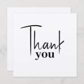 Carte de remerciements typographique moderne (Devant / Derrière)