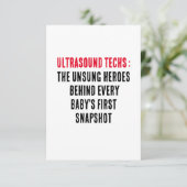 Carte De Remerciements Ultrasound techs : Les héros méconnus derrière cha (Debout devant)