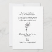 Carte De Remerciements Ultrasound Tournesol rose drôle Baby shower (Dos)