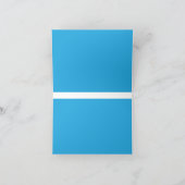 Carte De Remerciements un arrière - plan bleu avec un chat noir et blanc (Intérieur)