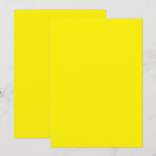 Carte De Remerciements un arrière - plan jaune avec une bordure noire (Devant / Derrière)