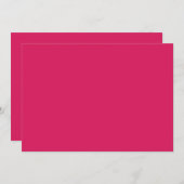 Carte De Remerciements un arrière - plan rose avec une bordure blanche (Devant / Derrière)