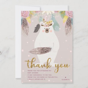Carte De Remerciements Un Baby shower sauvage
