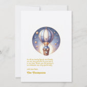 Carte De Remerciements UN ballon à air chaud (Dos)