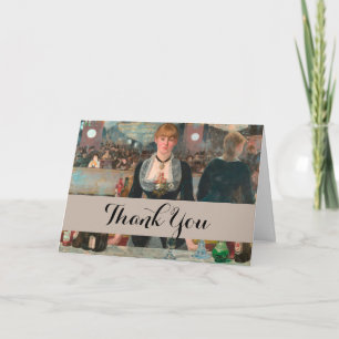 Carte De Remerciements Un bar aux Folies-Bergère Edouard Manet