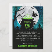 Carte De Remerciements Un bébé brasse un Baby shower d'Halloween (Devant)