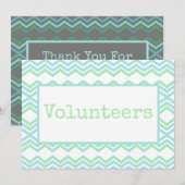 Carte De Remerciements Un bénévole (Devant / Derrière)